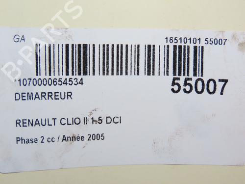 Used Starter RENAULT CLIO II (BB_, CB_) 1.5 dCi (B/CB07) (65 hp) 29045730