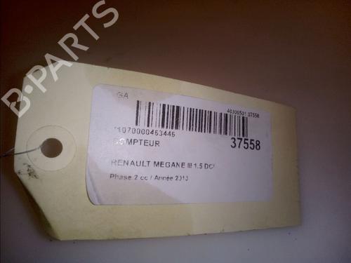 Used Instrument cluster RENAULT MEGANE III Hatchback (BZ0/1_, B3_) 1.5 dCi (BZ09, BZ0D, BZ1W, BZ29, BZ14) (110 hp) 15546418