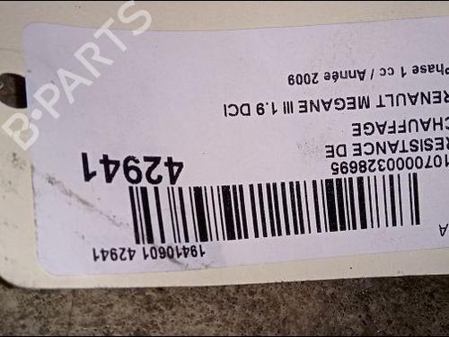 Used Heater resistor RENAULT MEGANE III Hatchback (BZ0/1_, B3_) 1.9 dCi (BZ0N, BZ0J) (131 hp) 11677423