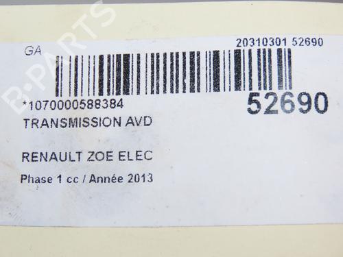 Right front driveshaft RENAULT ZOE (BFM_) ZOE | BP28801534M39