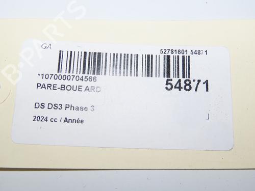 Used Wheel arch DS DS 3 / DS 3 CROSSBACK (UR_, UC_, UJ_) 1.2 PureTech 130 (URHNSS) (131 hp) 31748020