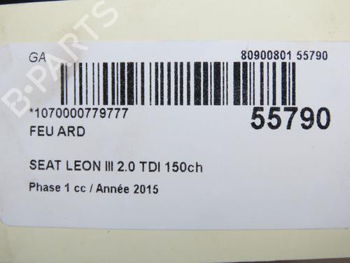Right taillight SEAT LEON (5F1) 2.0 TDI | BP38548169C35 - Image 5