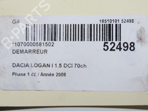 Starter DACIA LOGAN (LS_) 1.5 dCi (LS0K) | BP36893396M8  - Image 7