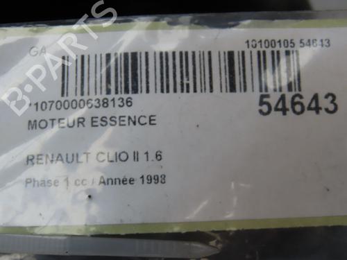 Engine RENAULT CLIO II (BB_, CB_) 1.6 (B/CB0D, BB00) | BP29601084M1 