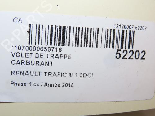 Fuel flap RENAULT TRAFIC III Van (FG_) 1.6 dCi 125 (FGMH) | BP28828715C131 