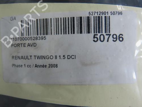 Used Right front door RENAULT TWINGO II (CN0_) 1.5 dCi (CN0E) (64 hp) 28968550