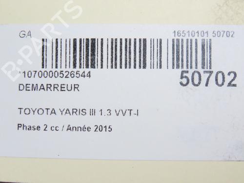 Used Starter TOYOTA YARIS (_P13_) 1.3 (NSP130_, NSP130) (99 hp) 28801413