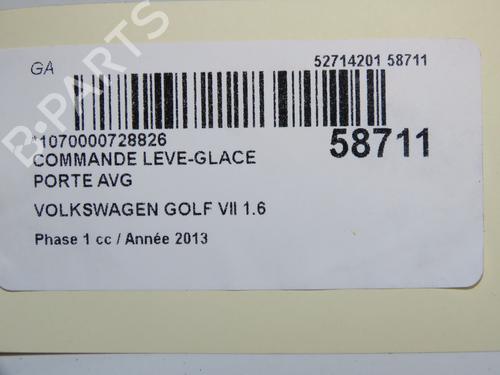 Left front window switch VW GOLF VII (5G1, BQ1, BE1, BE2) 1.6 TDI | BP36511057I27 - Image 5