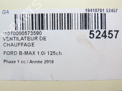 Heater blower motor FORD B-MAX (JK) 1.0 EcoBoost | BP22996848M62 
