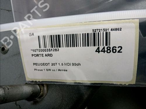 Right rear door PEUGEOT 207 SW (WK_) 1.6 HDi | BP16555829C5