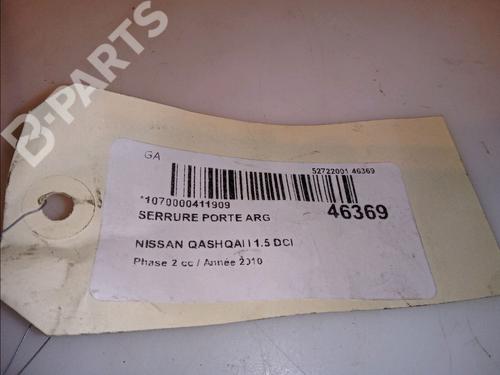Rear left lock NISSAN QASHQAI I (J10, NJ10) 1.5 dCi | BP12198072C100 