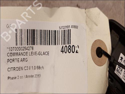 Used Left rear window switch CITROËN C3 II (SC_) 1.0 VTi 68 (68 hp) 9610948