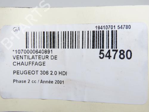 Used Heater blower motor PEUGEOT 306 Hatchback (7A, 7C, N3, N5) 2.0 HDI 90 (90 hp) 32308350