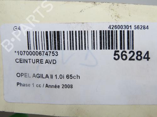 Front right seatbelt OPEL AGILA B (H08) 1.0 (F68) | BP32277455I25 - Image 8