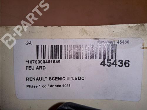Right taillight RENAULT SCÉNIC III (JZ0/1_) 1.5 dCi | BP12173881C35 