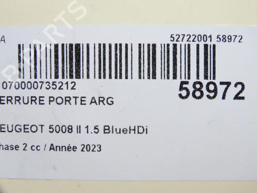 Used Rear left lock Rear left lock PEUGEOT 5008 II (MC_, MJ_, MR_, M4_) 1.5 BlueHDi 130 (MCYHZJ, MCYHZR, MCYHZX) (131 hp) 34048982 34048982