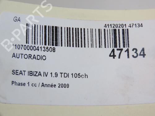 Radio SEAT IBIZA IV (6J5, 6P1) 1.9 TDI | BP18837258E6 