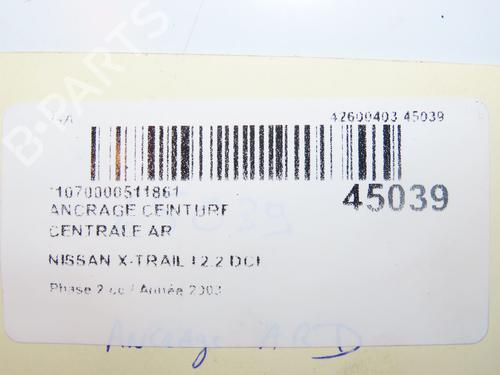 Seat buckle NISSAN X-TRAIL I (T30) 2.2 dCi 4x4 | BP16769681I32 