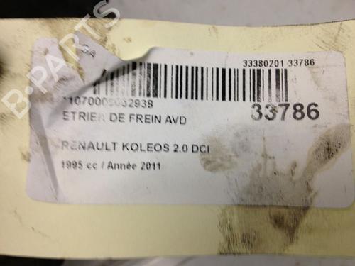 Right front brake caliper RENAULT KOLEOS I (HY_) 2.0 dCi 4x4 (HY0K) | BP14877196M104 