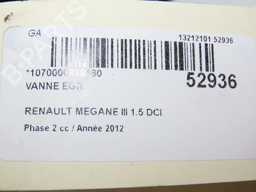 Egr RENAULT MEGANE III Hatchback (BZ0/1_, B3_) 1.5 dCi (BZ09, BZ0D, BZ1W, BZ29, BZ14) | BP28966934M69 