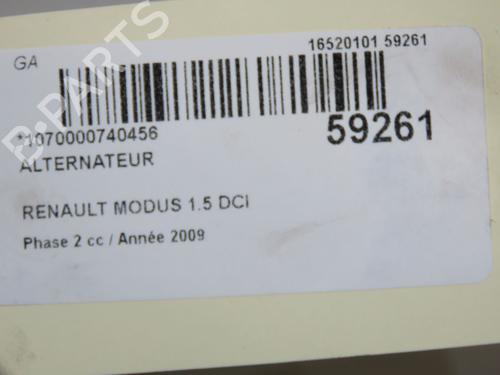 Alternator RENAULT MODUS / GRAND MODUS (F/JP0_) 1.5 dCi (FP0E, JP0E) | BP36657574M7 - Image 8