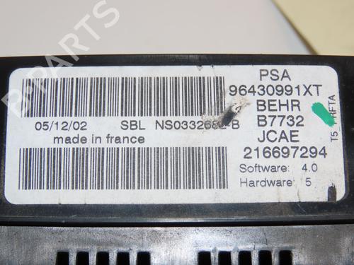 Climate control PEUGEOT 307 SW (3H) 2.0 HDI 110 | BP28967895I5