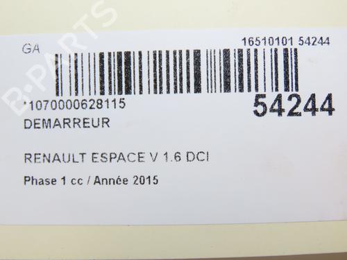 Starter RENAULT ESPACE V (JR_) 1.6 dCi 160 | BP28967031M8