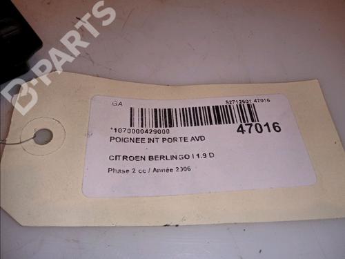 Front right interior door handle CITROËN BERLINGO / BERLINGO FIRST Box Body/MPV (M_) 1.9 D 70 (MBWJZ, MCWJZ) | BP12173825I14 