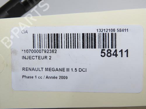 Injector RENAULT MEGANE III Hatchback (BZ0/1_, B3_) 1.5 dCi | BP37650719M100 - Image 5