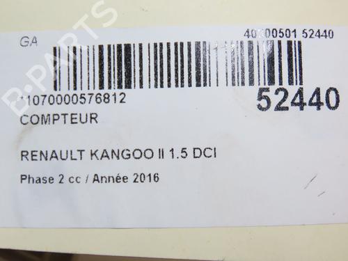 Kombinert Instrument RENAULT KANGOO Express (FW0/1_) 1.5 dCi 90 (FW0G, FW05, FW08, FW11) (90 hp) 24361063