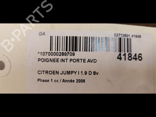 Used Front right interior door handle PEUGEOT EXPERT Van (222) 1.9 D 70 (69 hp) 9615456