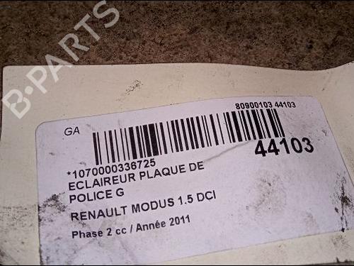 Used Licence plate light RENAULT MODUS / GRAND MODUS (F/JP0_) 1.5 dCi 75 (75 hp) 14880828