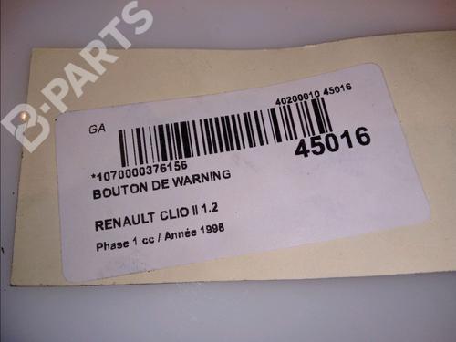 Warning switch RENAULT CLIO II (BB_, CB_) 1.2 (BB0A, BB0F, BB10, BB1K, BB28, BB2D, BB2H, CB0A,... | BP11100807I22 