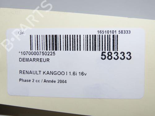 Starter RENAULT KANGOO (KC0/1_) 1.6 16V | BP36873792M8  - Image 7