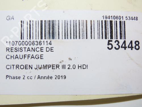 Used Heater resistor Heater resistor CITROËN JUMPER II Van 2.0 BlueHDi 130 (130 hp) 28829314 28829314