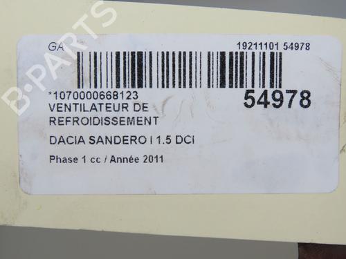 Radiator fan DACIA SANDERO 1.5 dCi | BP31179692M35