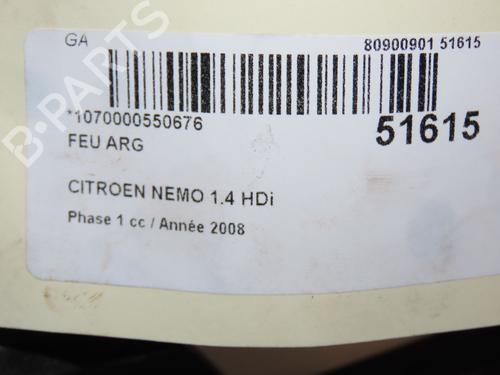 Used Left taillight CITROËN NEMO Box Body/MPV (AA_) 1.4 HDi (68 hp) 28802312