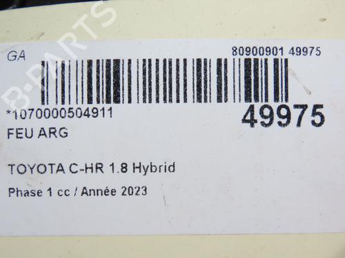 Used Left taillight TOYOTA C-HR (_X1_) 1.8 Hybrid (ZYX10_, ZYX11_, ZYX10R, ZYX11R) (122 hp) 28832755