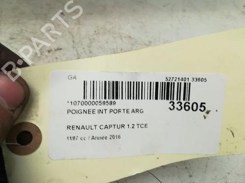 Used Rear left interior door handle RENAULT CAPTUR I (J5_, H5_) 1.2 TCe 120 (118 hp) 9594796
