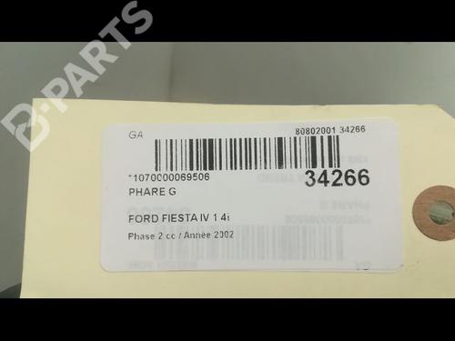 Left headlight FORD FIESTA V (JH_, JD_) 1.4 16V | BP9619307C28 