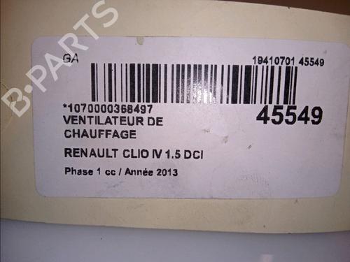 Used Heater blower motor Heater blower motor RENAULT CLIO IV (BH_) 1.5 dCi 90 (90 hp) 11099569 11099569