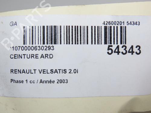 Rear right seatbelt RENAULT VEL SATIS (BJ0_) 2.0 16V Turbo (BJ0K) | BP31120537I28 - Image 7