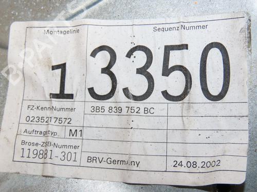 Rear right window mechanism VW PASSAT B5.5 (3B3) 1.9 TDI | BP28593735C25