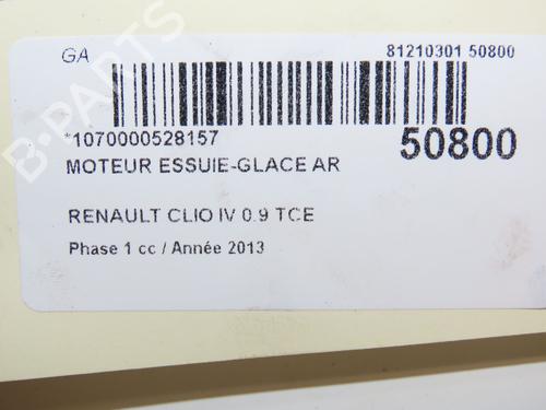 Used Rear wiper motor RENAULT CLIO IV (BH_) 0.9 TCe 90 (BHNF, BHMA, BHMH, BHJK, BHJR) (90 hp) 28832937
