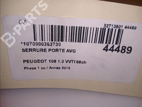 Front left lock PEUGEOT 108 1.0 VTi | BP12065710C98 