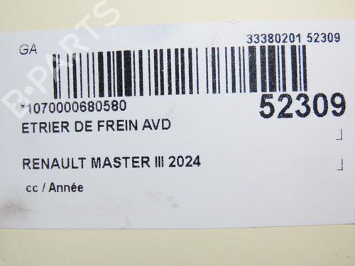 Right front brake caliper RENAULT MASTER III Van (FV) 2.3 dCi 165 RWD (FV0P, FV0U, FV10, FV12, FV1E) | BP30404031M104  - Image 7