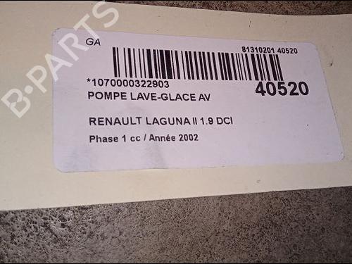 Used Washer pump RENAULT LAGUNA II (BG0/1_) 1.9 dCi (BG08, BG0G) (120 hp) 14881522