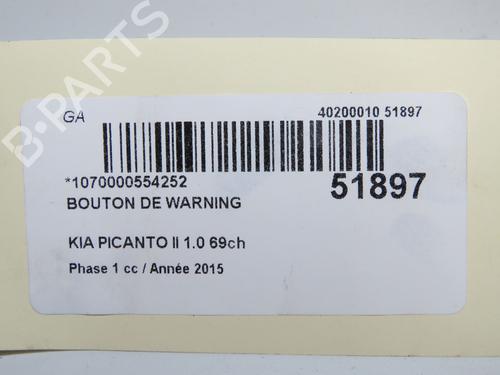 Warning switch KIA PICANTO II (TA) 1.0 | BP33561796I22 - Image 5