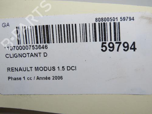 Right front indicator RENAULT MODUS / GRAND MODUS (F/JP0_) 1.5 dCi (FP0F, JP0F) | BP38942753C33 - Image 5