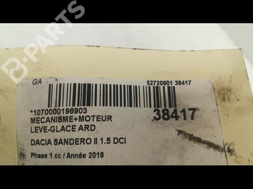 Rear right window mechanism DACIA SANDERO II 1.5 dCi | BP9604864C25 